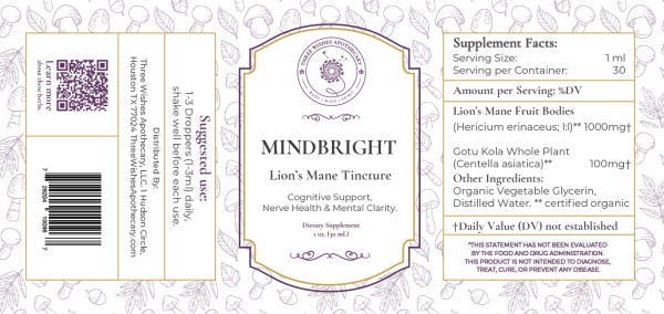 Mindbright - Lion's Mane Tincture - Image 3