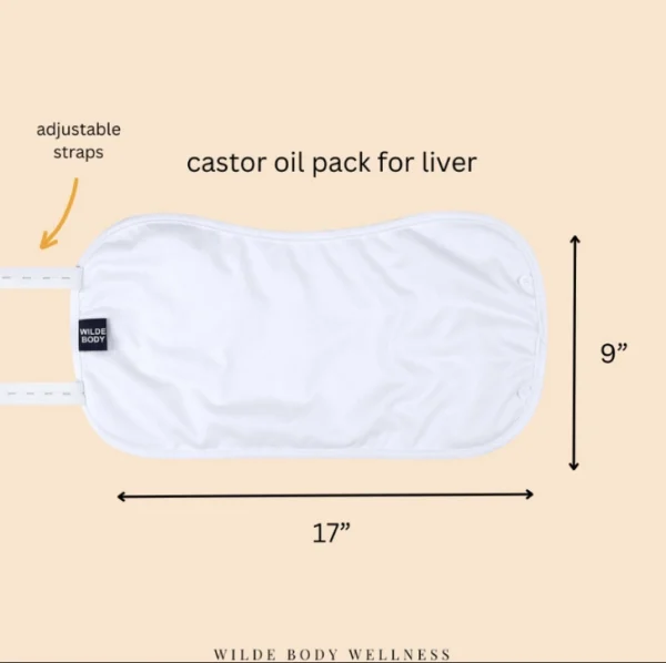 Complete Castor Oil Pack Wrap 3 Piece Kit - Blush Color - Image 4