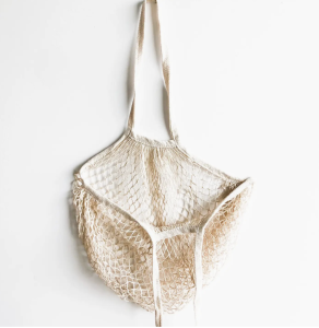 Reusable Organic Cotton Mesh Bag (Long Handle)